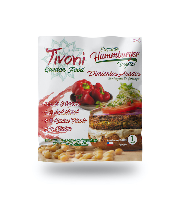 Hummburguer Tivoni Garden Foods Pimientos Asados