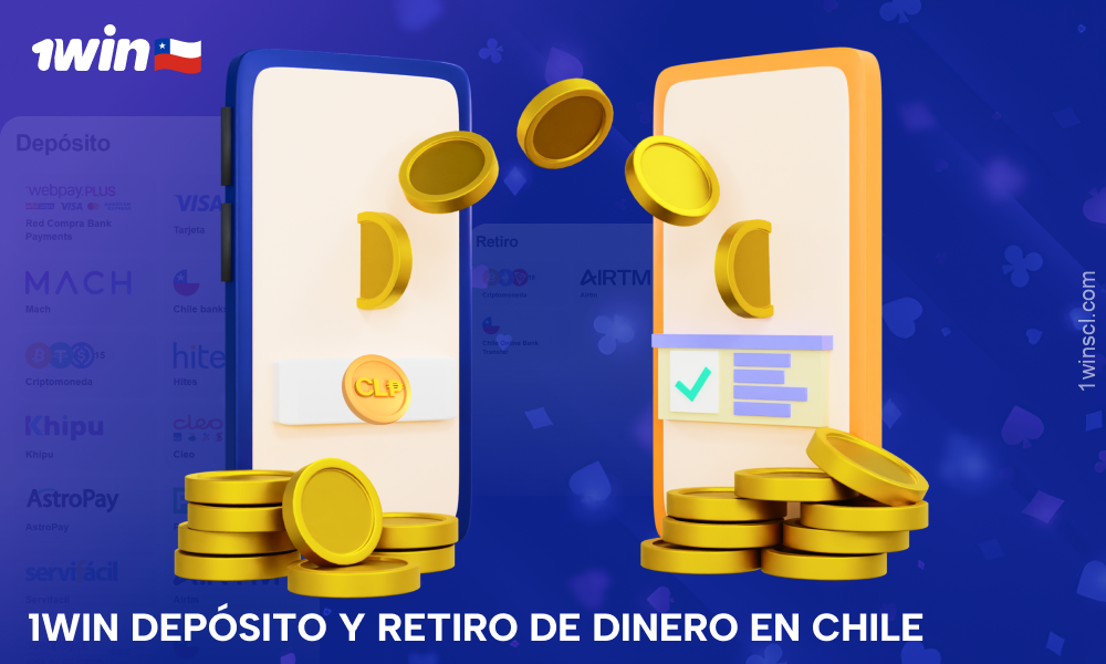 1Win en Chile admite depósitos y retiros en pesos a través de sistemas locales e internacionales con pagos rápidos