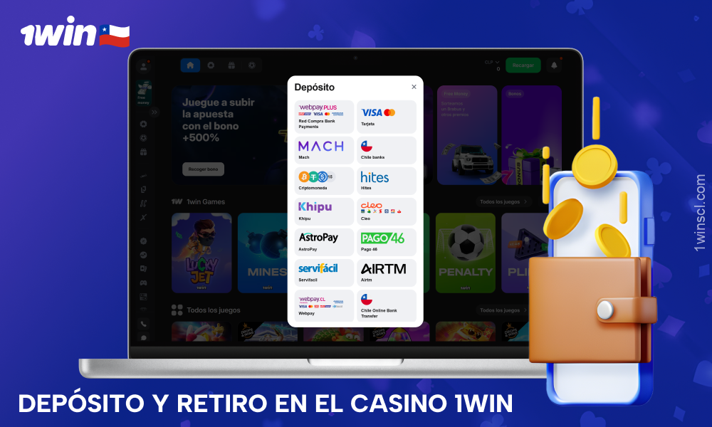 1win Chile ofrece varios métodos de depósito y retiro convenientes para los jugadores chilenos