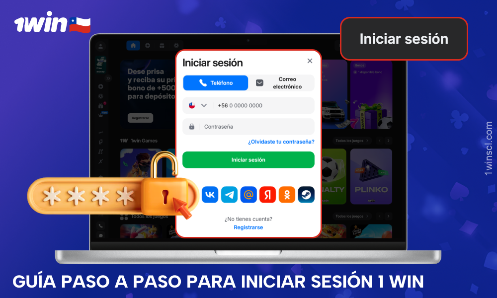 Para acceder a su cuenta 1win Chile debe introducir su nombre de usuario y contraseña